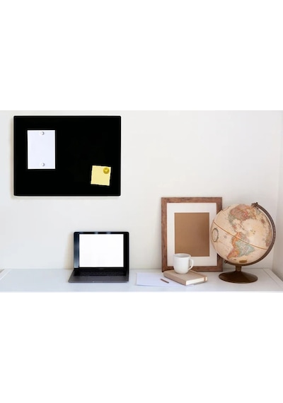 Dekoratif Mıknatıslı Magnet Panosu 50 x 70 CM Siyah
