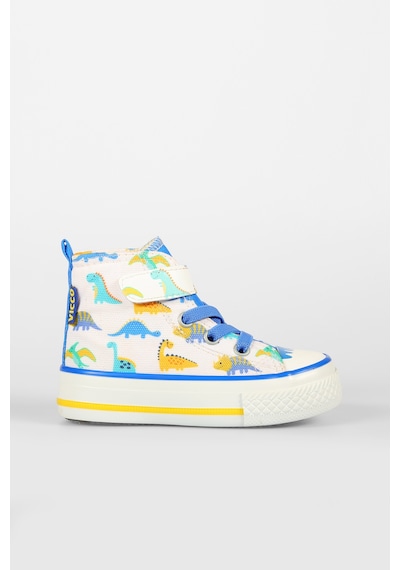 Vicco Ada Desenli Erkek Bebek Beyaz/saks Mavi Sneaker Beyaz - Mavi