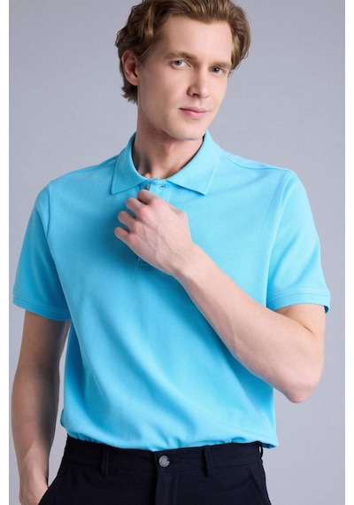 Defacto %100 Pamuk Polo Tişört E9504ax26sptr499 Turkuaz-tr499