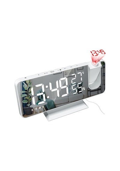 Dailytech Çok Fonksiyonlu Masaüstü Saat (Fm Radio Alarm Projeksiy
