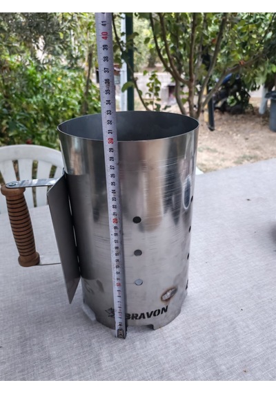 Bravon Outdoor Tutuşturma Bacası , Kömür Ateşleme Bacası, Har Bacası,1,2mm Paslanmaz Ömürlük , Siperlikli