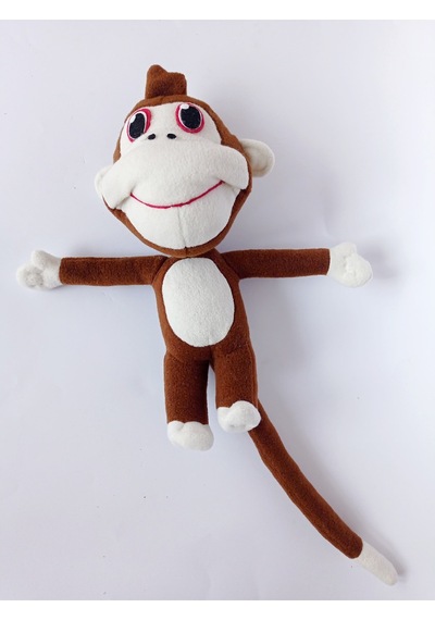 Joytoytr Peluş Tatlı Maymun Oyuncak 30 Cm Maymuncuk Oyun Arkadaşı Yerli Üretim Kahverengi