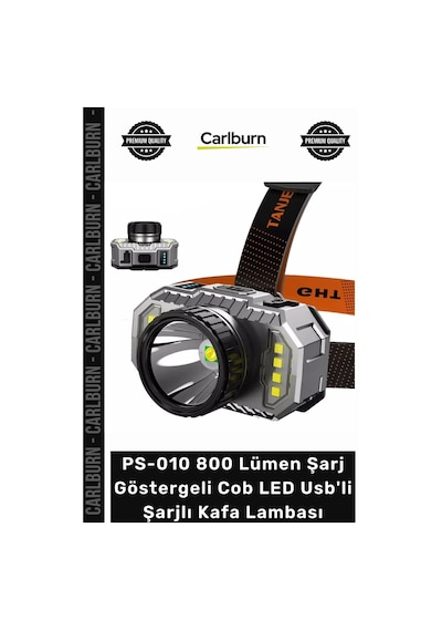 Özel Üretim Güçlü Kamp Avcı Işığı Ps010 800 Lümen Şarj Göstergeli Cob Led Usb'li Şarjlı Kafa Lambası Çok Renkli