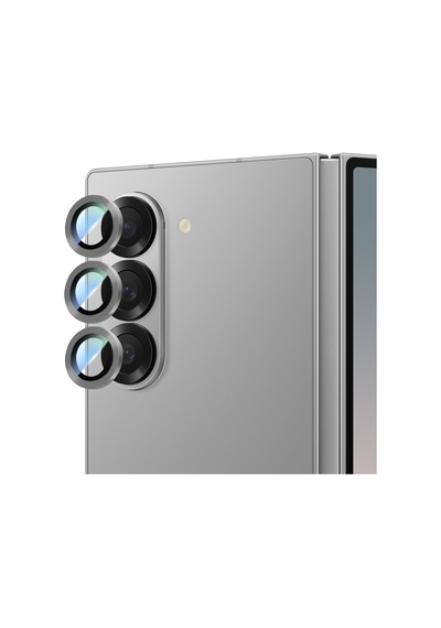 Galaxy Z Fold 6 Uyumlu Caseworld Alloy Serisi Oleofobik Anti Reflective Kamera Lens Koruyucu Gümüş