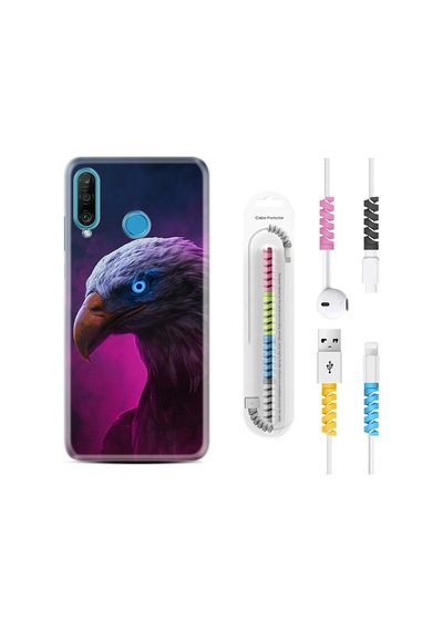 Huawei P30 Lite Kılıf Kablo Koruyuculu Kartal 1622
