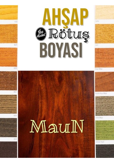 Ahşap Rötuş Boyası - Maun - 25ml , Fırçalı Cam Şişede