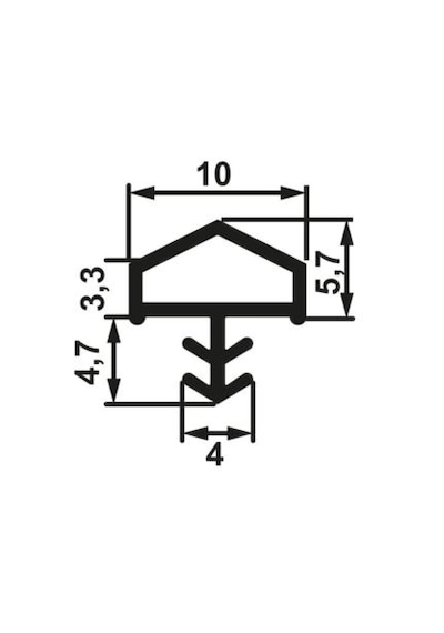 Hafele F03 Ortadan Basan Çatı Tipi Kapı Fitili 10mm, Kahve Renk 9