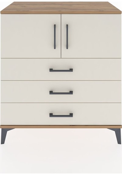 Hyperion Şifonyer Tek Raflı 3 Çekmeceli 2 Kapaklı 88x44x96 Ça... Çam Hyperion Şifonyer Tek Raflı 3 Çekmeceli 2 Kapaklı 88x44x96 Ça... Çam
