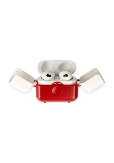 Newface Airpods Uyumlu 3 3.nesil Basmalı Kılıf Csmtex - 50 - Kırmızı-beyaz