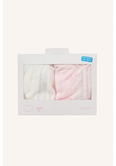 Defacto Kalp Desenli 2li Boxer Kız Çocuk H4182a826sppn344 Pembe-pn344
