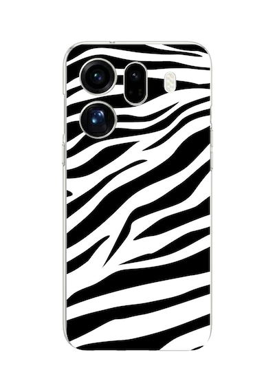 Oppo Find X9 Pro Uyumlu Zebra Tasarımlı Baskılı Silikon Kılıf Renkli