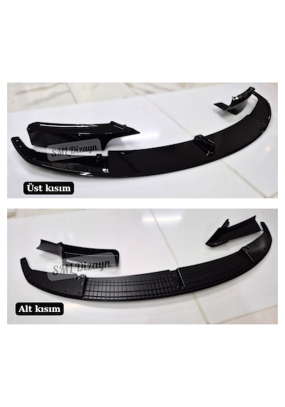 Bmw F30 Ön Lip Ek 3 Parça Parlak Siyah 2012-2018 M Tampon Uyumlu
