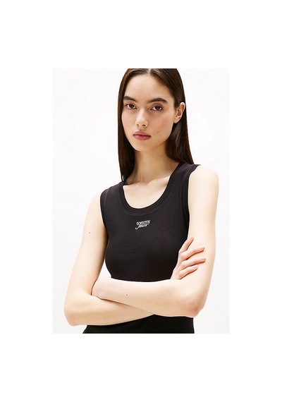 Tommy Hilfiger Kadın Tjw Slim Fit T-shirt - Siyah Triple Black