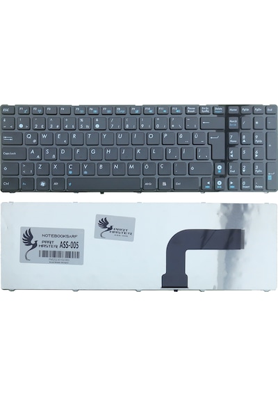 Asus Uyumlu K52F-213DV, K53SV-DH51 Notebook Klavye (Siyah) V.1