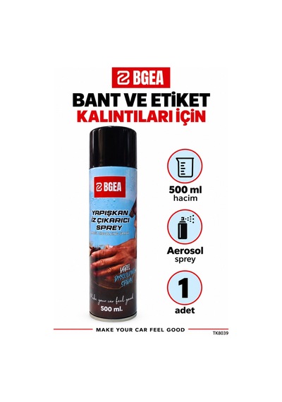 Bgea Bant Ve Etiket Sökücü 500 Ml Yapışkan İz Çıkarıcı Aerosol Sprey