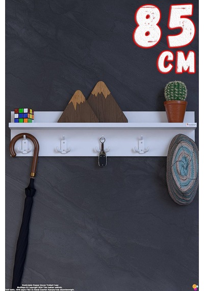 Kedi 15 Kancalı Hol Askısı 3'lü Set 71,4x19 Cm - Şık Tasarım, Çok Amaçlı Düzenleyici Ve Yer Tasarrufu Beyaz