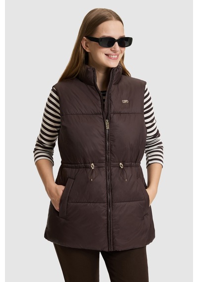 U.S. Polo Assn. Kadın Koyu Kahverengi Yelek 50328170-vr084