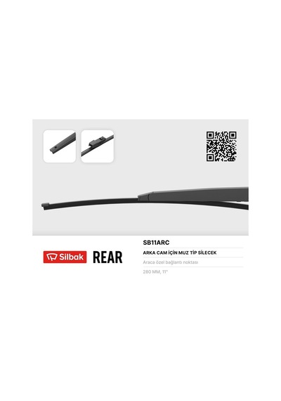 Techmrt Silecek Süpürgesi Arka Muz Tipi 280mm Yetı 05/09 Golf Vı 10/08 Golf Vı 10/12 Polo Vı 06/09