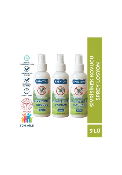 Set 3'lü Sivrisinek Kovucu Losyon Sprey