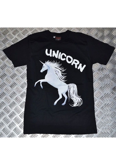 Stoned&Fame Unıcorn Baskılı T-shirt SIYAH
