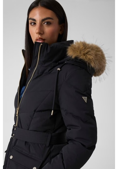 Guess Kapüşonlu Kadın Mont-w6bl57w4196 siyah