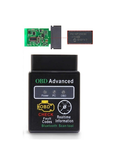 OBD2 Bluetooth Araç Arıza Tespit Cihazı  v1.5 pic18f25k80