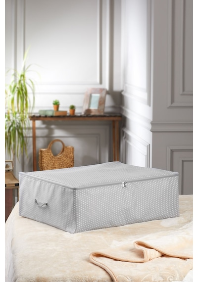 Serstil Büyük Boy Baza Altı Gri Benekli Hurç 62 X 46 X 22 Cm