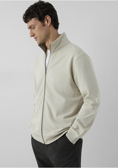 Mavi Fermuarlı Bej Erkek Sweatshirt M0s10653-70144