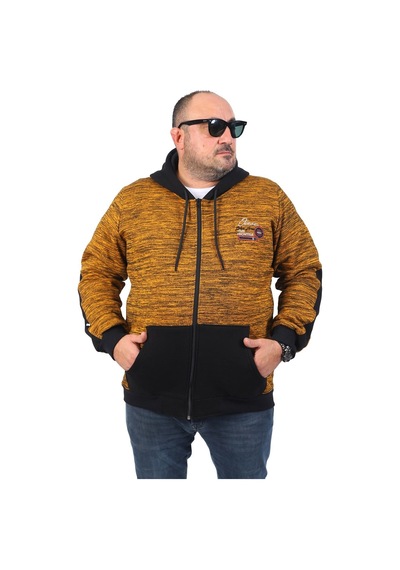 Moc Grande Mocgrande Büyük Beden Erkek Sweat The Frontier 22726 Hardal