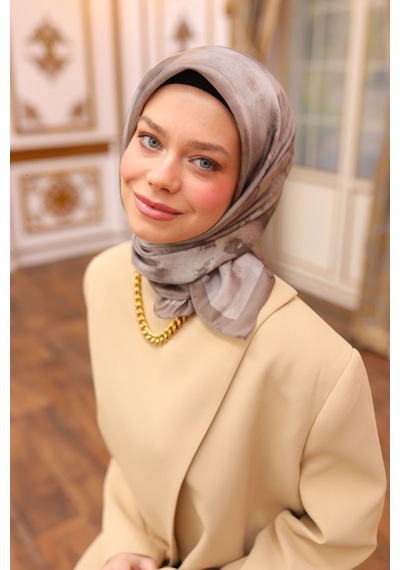 Silk Home Shiny Eşarp 75002-55 Koyu Vizon, Açık Vizon