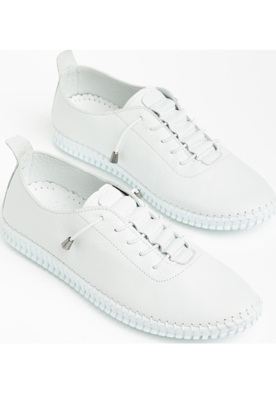 Suins Ramia Model Hakiki Deri Yumuşak Kadın Günlük Spor Ayakkabı Sneaker Beyaz