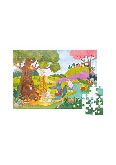 +5 Yaş Ormanda Piknik Puzzle 96 Parça (Eolo Yayınları)