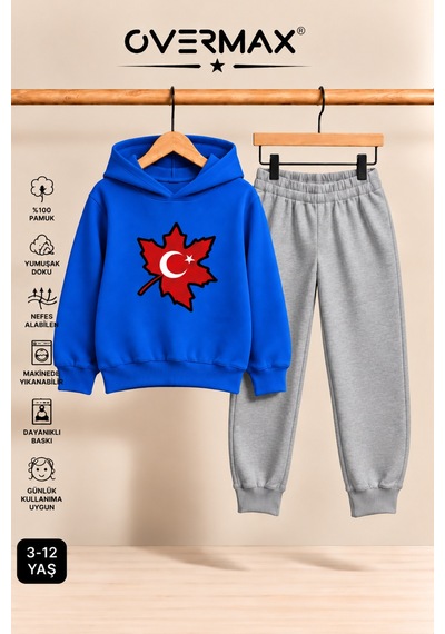 Overmax Türk Bayrağı Baskılı Çocuk Kapüşonlu Sweatshirt Eşofman Takımı- 3-12 Yaş Saks Mavi Üst-gri Alt - 929479938 Saks Mavi Üst-gri Alt Overmax Türk Bayrağı Baskılı Çocuk Kapüşonlu Sweatshirt Eşofman Takımı- 3-12 Yaş Saks Mavi Üst-gri Alt - 929479938 Saks Mavi Üst-gri Alt