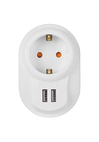 Nilson Tekli Akım Korumalı Priz 2&apos Li Usb Hızlı Şarj
