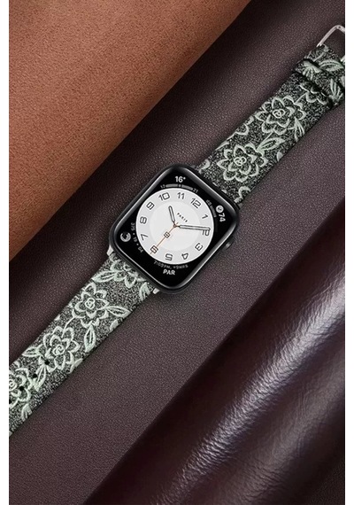 Zenviaat Newface Apple Watch Uyumlu38mm Creeper Desenli Kordon - Gold Znv2027