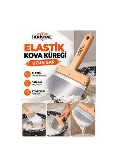Elastik Kova Küreği Ahşap Saplı Uzun Sap - 931653107 Diğer