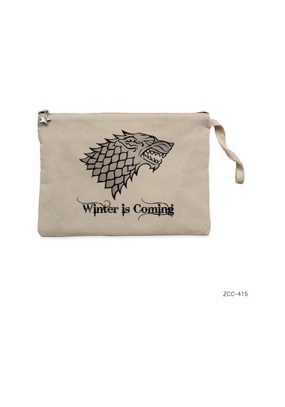 Zepplin Giyim Game Of Winter Is Coming Silver Clutch Astarlı Cüzdan