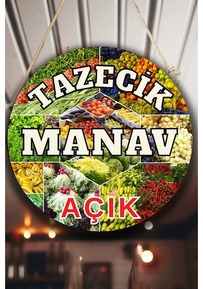 Kişiye Özel Manav Açık Kapalı Kapı Süsü, İsme Özel Meyve Sebze Dükkanı Tabelası, Manav Dekorasyonu