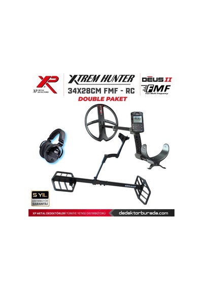 Xtrem Hunter Dedektör - 34cm Fmf Double Paket Wsaıı Xl Kulaklıklı