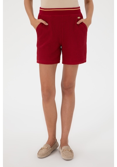 U.s. Polo Assn. Kadın Vişne Şort Örme 50299894-vr223 Vişne Vişne Çürüğü
