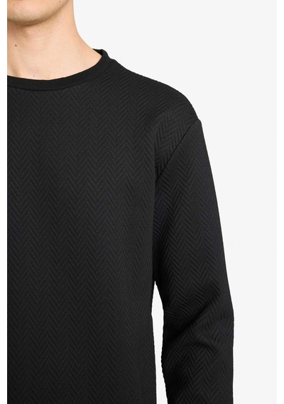 Defacto Regular Fit Bisiklet Yaka Sweatshirt F9854ax26spbk81 Siyah-bk81