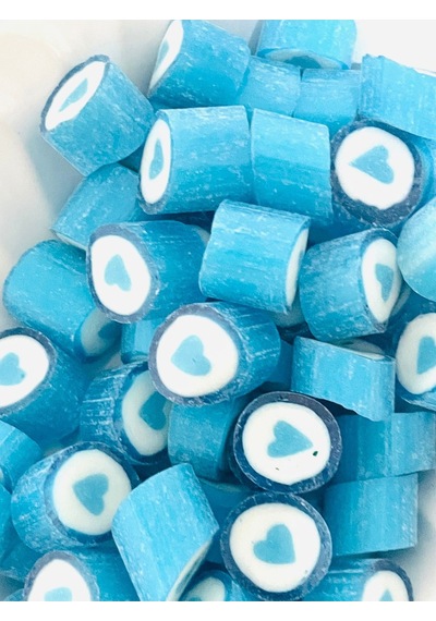 Mavi Kalp Desenli Lolly Akide Şeker 1000 Gr