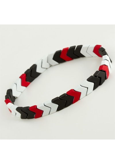 Unisex Taraftar Hematit Doğal Taş Bileklik 85561 Beyaz