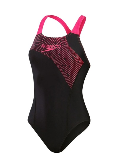 Speedo Medley Logo Kadın Yüzücü Mayosu C-spe813474b2025- Siyah