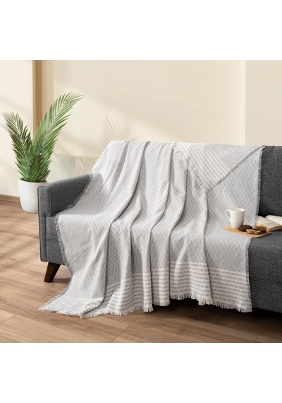 Teksnil Home Gri Koltuk Kanepe Örtüsü Koruyucu Koltuk Şalı 170x200 Çekyat Örtüsü Diğer