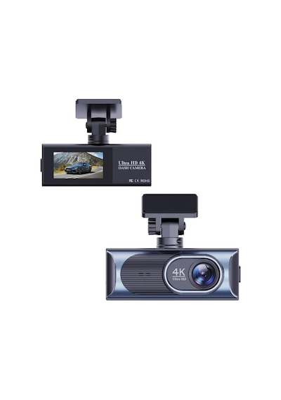 Çift Lensli Ultra Hd 4k Araç İçi Kamera Geniş Açı Wifi Uygulama Kontrolü Döngüsel Kayıt Gece Görüşlü