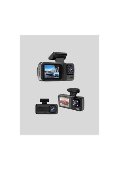 Astraltech 3 Kameralı Araç Dvr 1080p Ön + Hd Arka + İç Kamera Döngü Kayıt 2 Ekran