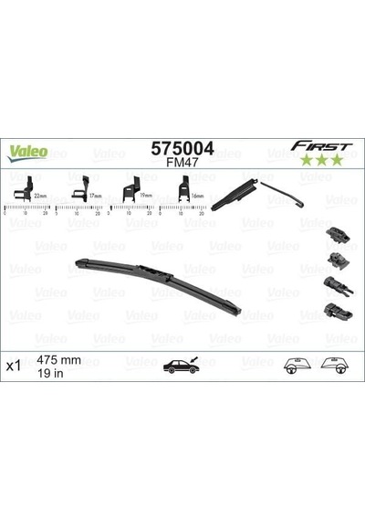 Valeo Muz Silecek 475 Mm 4 Aparatlı 1 Ad