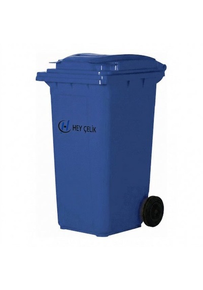240 Litre Plastik Çöp Konteyneri Tekerlekli Atık Konteyneri Hey Çelik Pk-095
