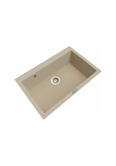 Polex Cristalüx Granit Evye P-X76 Bej Tezgah Altı Ve Tezgah Üstü Mutfak Evyesi 75x50 CM